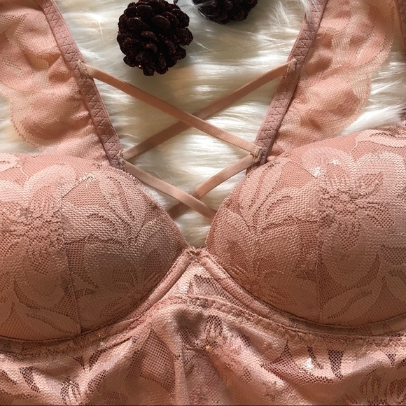 PINK VS LACY GLIMMERY BRA - Picture 2 of 4